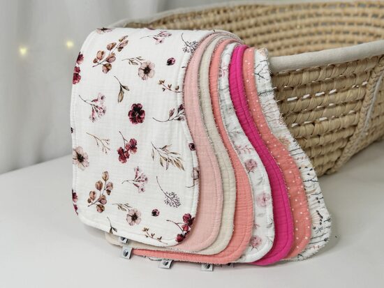 Muslīna dvielīši - 8 gb, rozā